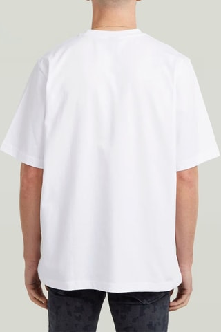 T-shirt loose em algodão biológico Center Chest Logo Boxy - Branco