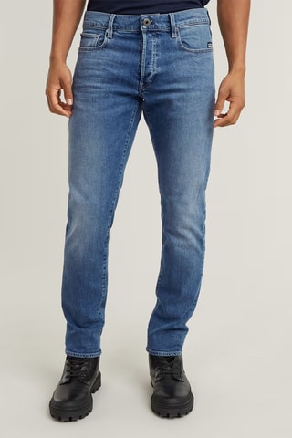 Calças de ganga regular tapered 3301 - Azul