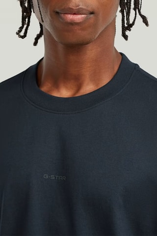T-shirt loose em algodão biológico Center Chest Logo Boxy - Azul-escuro