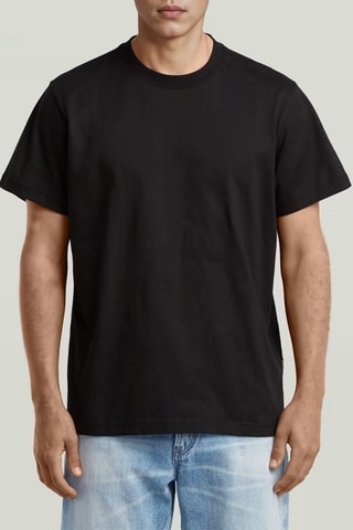 T-shirt loose em algodão biológico - Preto