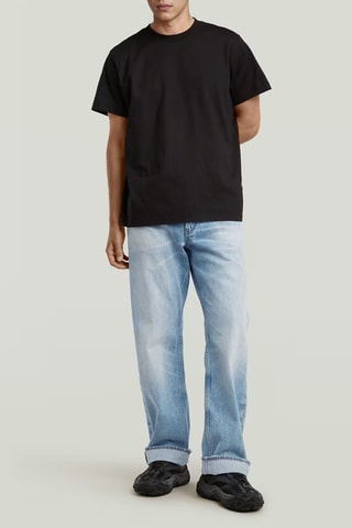T-shirt loose em algodão biológico - Preto