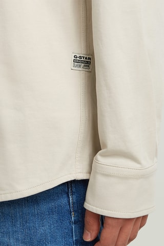 Camisa straight em algodão biológico Jersey - Branco