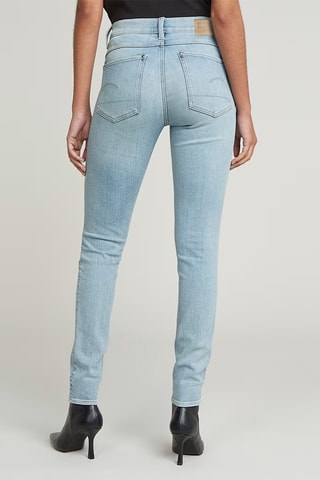 Calças de ganga skinny de cintura alta Lhana - Azul-claro