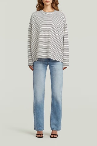 T-shirt oversize - Cru e azul