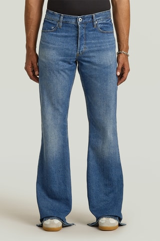 Calças de ganga bootcut Triple A Ripped Flare - Azul