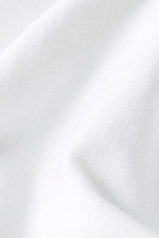 T-shirt regular em algodão biológico Essential Raw Neck - Branco