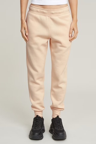 Calças de treino tapered em algodão biológico Premium Core - Rosa