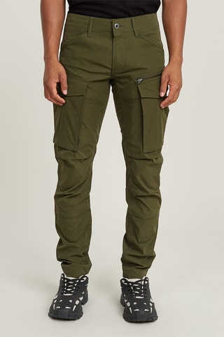 Calças regular tapered Rovic Zip 3D - Verde-azeitona