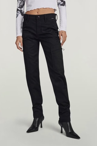 Calças cargo slim - Preto