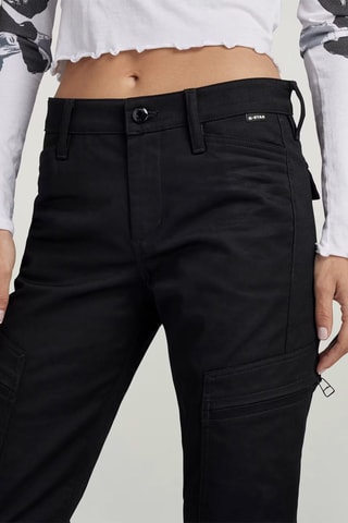 Calças cargo slim - Preto
