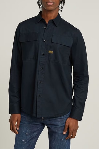 Camisa regular CPO - Azul-escuro