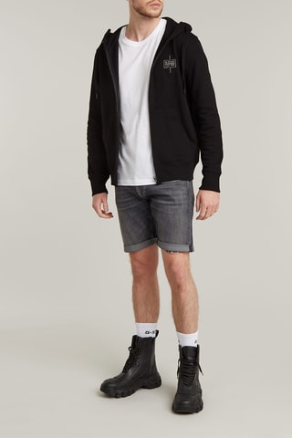 Calções slim de ganga 3301 - Cinzento