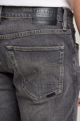 Calções slim de ganga 3301 - Cinzento