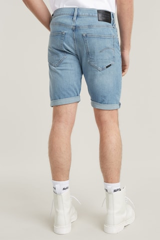 Calções slim de ganga 3301 - Azul