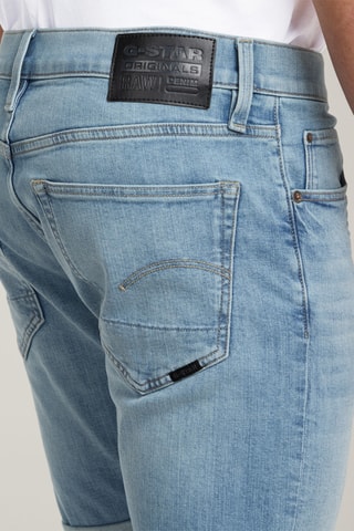 Calções slim de ganga 3301 - Azul