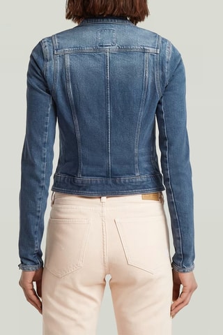 Casaco slim de ganga Lynn Zip Grip - Azul-escuro
