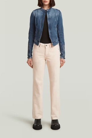 Casaco slim de ganga Lynn Zip Grip - Azul-escuro