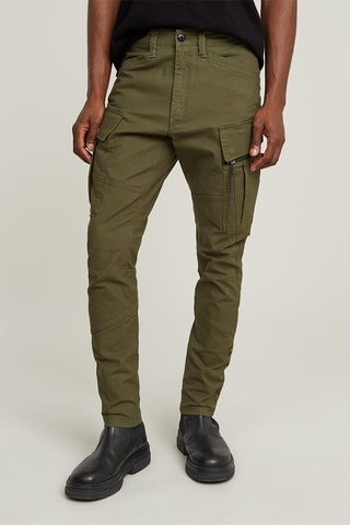 Calças cargo skinny 3D - Verde-azeitona