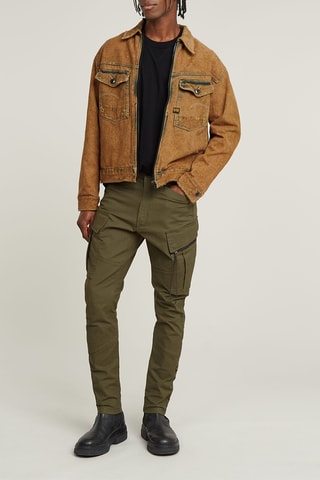Calças cargo skinny 3D - Verde-azeitona