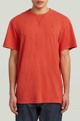 T-shirt regular em algodão biológico Nifous - Vermelho
