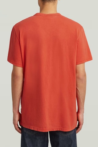 T-shirt regular em algodão biológico Nifous - Vermelho