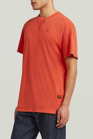 T-shirt regular em algodão biológico Nifous - Vermelho