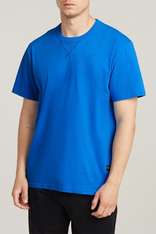 T-shirt regular em algodão biológico Nifous - Azul