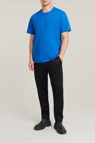 T-shirt regular em algodão biológico Nifous - Azul