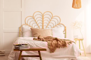 Cabeceira de cama Ivy - Imitação rotim