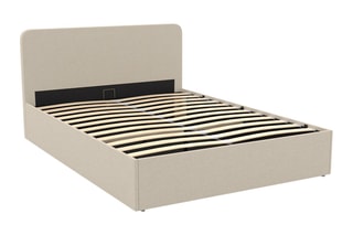 Cama com arrumação e sommier Louise - Bege