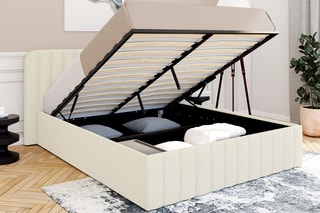 Cama com arrumação e sommier Valentina - Área de deitar 160 x 200 cm