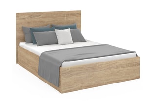 Cama com arrumação Sicilia - Imitação de madeira