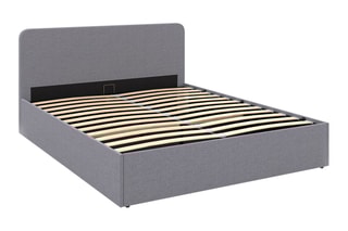 Cama com arrumação e estrado Louise Cinzento