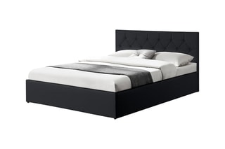 Cama com arrumação e sommier Hannah - Preto