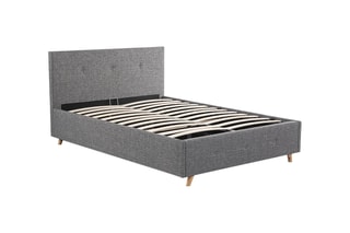 Cama com arrumação e sommier Luléa - Antracite