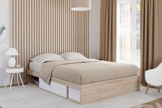 Estrutura de cama em madeira - 160 x 200 cm