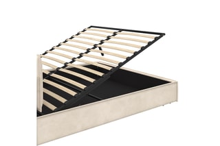 Cama com arrumação com sommier Lilou - Área de deitar 160 x 200 cm