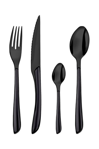 Faqueiro em aço inoxidável 18/0 Lumino Preto - 32 peças