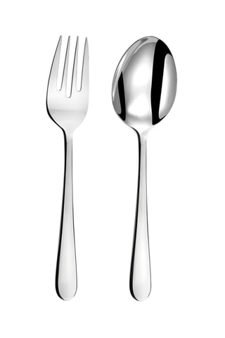 2 talheres para salada em aço inoxidável