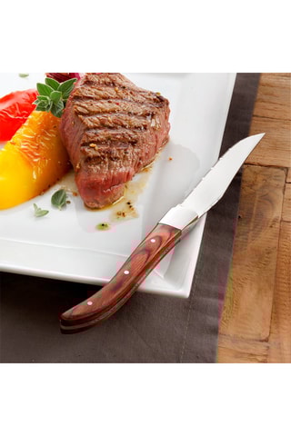 6 facas para carne em aço inoxidável Royal Bois