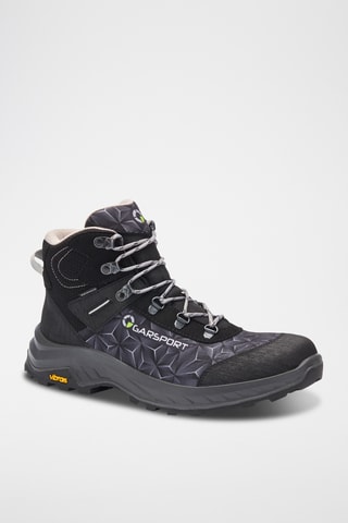 Leren Hoge Trekkingschoenen Sparrow - Zwart en Donkergrijs