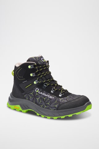 Leren Hoge Trekkingschoenen Sparrow - Zwart en Felgroen