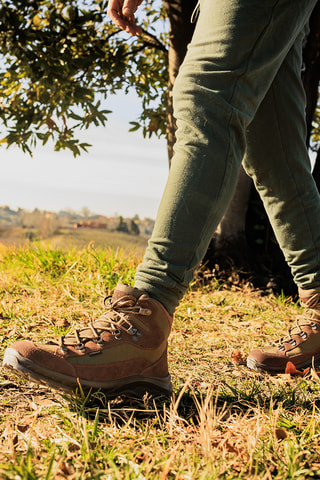 Nubuck Trekkinschoenen Monviso - Bruin en Olijfgroen