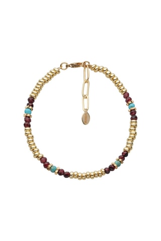 Armband  Doublé Geelgoud en Granaten