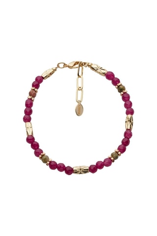 Armband  Doublé Geelgoud en Granaten