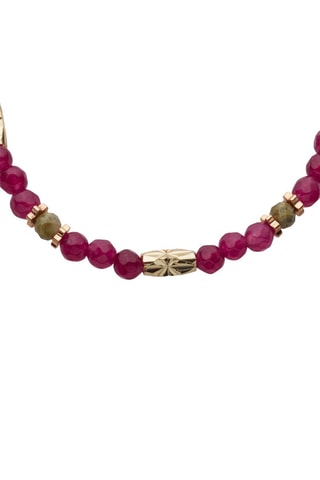Armband  Doublé Geelgoud en Granaten