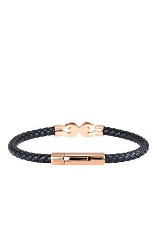 Armband Leer en Doublé Roségoud