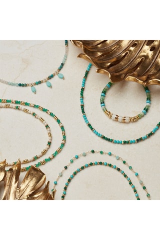 Armband  Doublé Geelgoud en Australische Jade