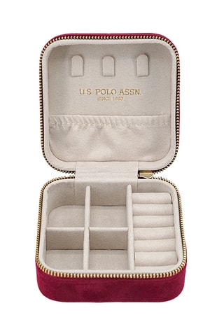 Velour Sieradendoosje  Rood -