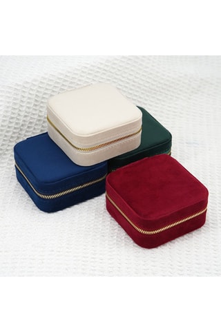 Velour Sieradendoosje  Rood -